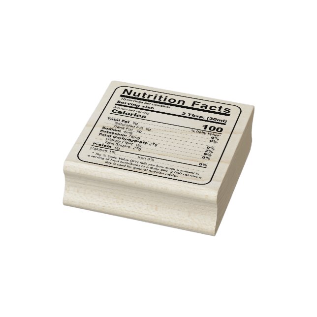 Maple Syrup Editable Nutrition Facts Frimärke Stämpel (Stämpel)