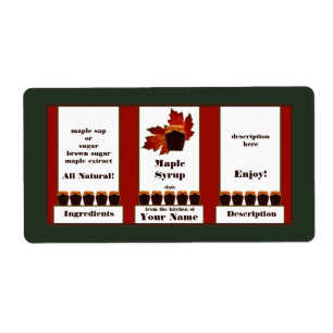 Maple Syrup-etikett 3 Fraktsedel