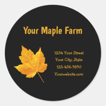 Maple Syrup Farm Guld Gult Black Land Rustic