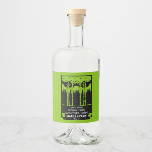 Maple Syrup Farmers Market Spritflaskor Etikett