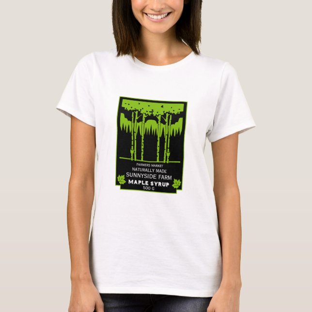 Maple Syrup Farmers Market T Shirt (Framsida)