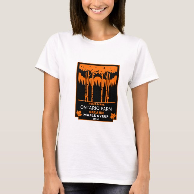 Maple Syrup Farmers Market T Shirt (Framsida)