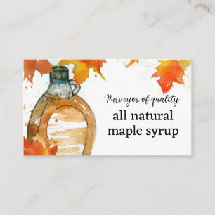 Maple Syrup for sale quality all Natural Visitkort