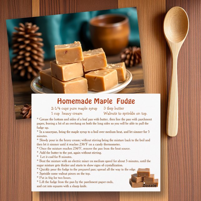 Maple Syrup Fudge Recipe Vykort (Skapare uppladdad)