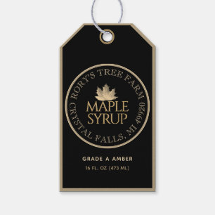 Maple Syrup Guld Black Maple Löv Nutrition Facts Presentetikett