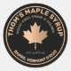Maple Syrup Guld och Black Burk Runt Klistermärke (Front)
