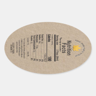 Maple Syrup Kraft Nutrition Facts Oval Löv etikett