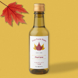 Maple Syrup Label-etikett Vinetikett