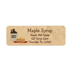 Maple Syrup Label Small Returadress Etikett