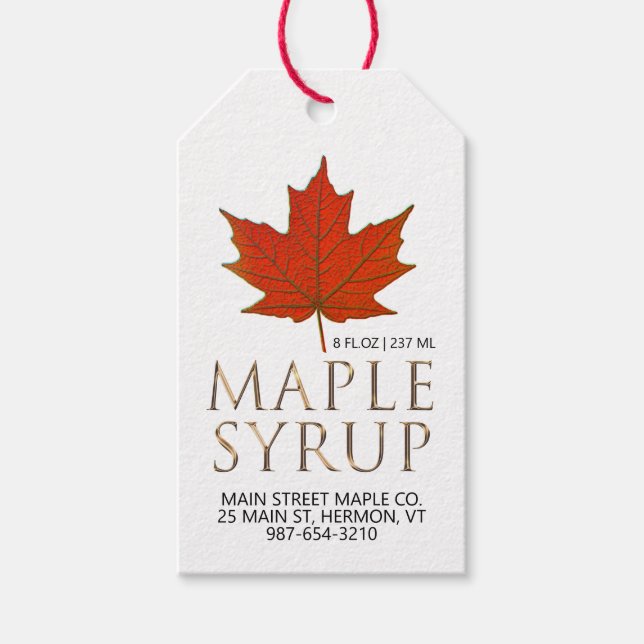 Maple Syrup Nutrition Facts Klass/säsong Checklist Presentetikett (Framsidan)