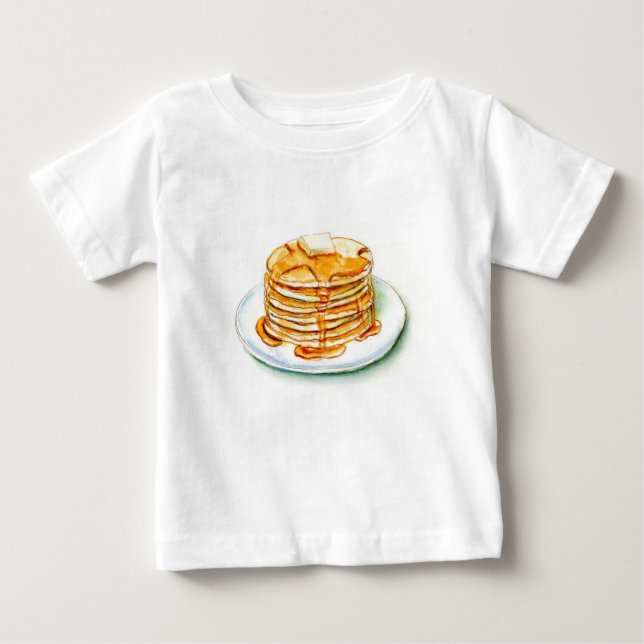Maple Syrup & Pancakes T Shirt (Framsida)