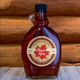 Maple Syrup Red Löv Buffalo Play Kraft Runt Klistermärke
