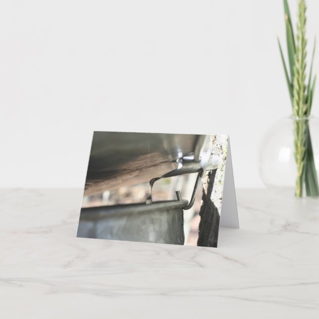 Maple Syrup Sap Running Nature Personalized Anteckningskort (Framsida)