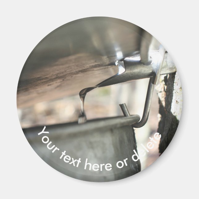 Maple Syrup Sap Running Nature Personalized Magnet (Framsidan)