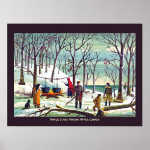 Maple Syrup Sugar Skapar övre Kanada Poster
