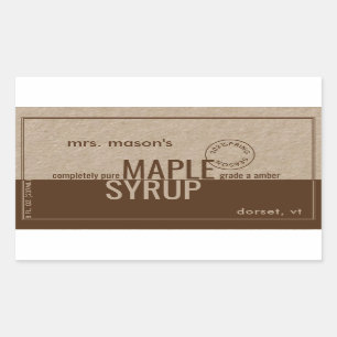 MAPLE SYRUP VÅR SEASON KRAFT OCH BROWN ETIKETT