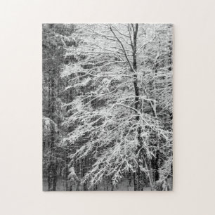 Maple Träd i Snö Pussel