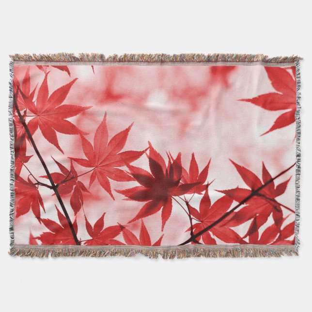 Maple Träd Löv Design Filt (Framsidan)
