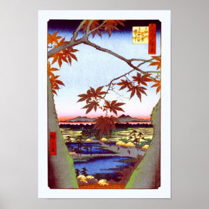 Maple Träd Tekona Hiroshige japansk finkonst Poster