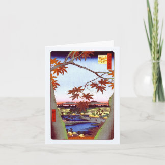 Maple Träd Tekona Hiroshige Vintage Japanska Kort