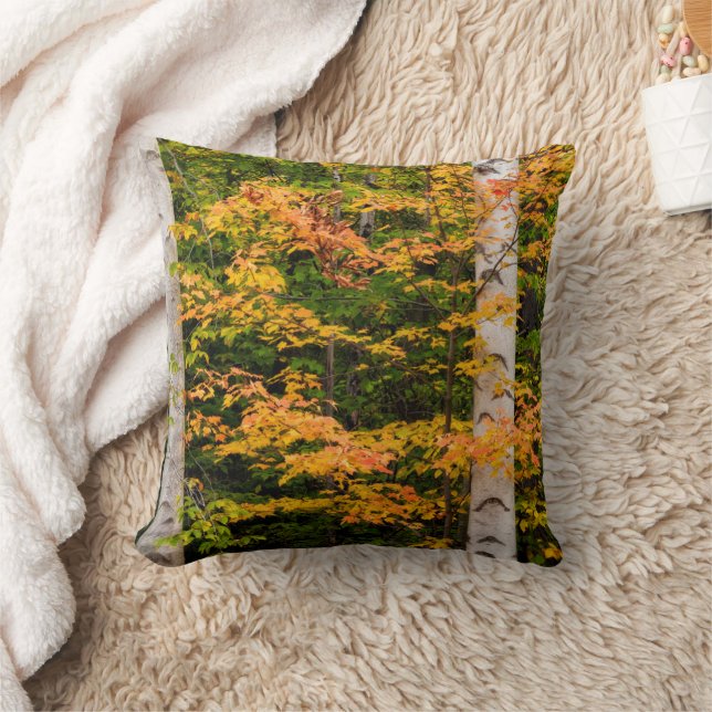 Maple & White Birch | Vita berg, NH Kudde (Filt)