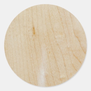 Maple wood runt klistermärke