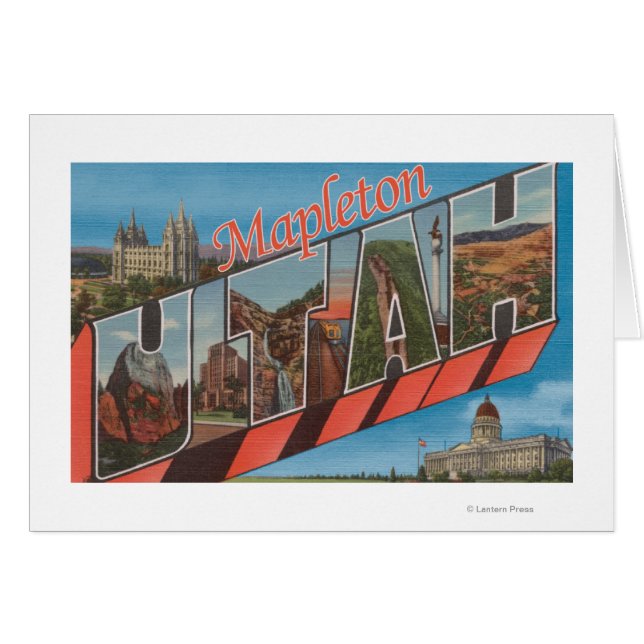Mapleton, Utah - Stora Brev Scenes Hälsningskort (Framsidan Horizontal)