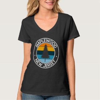 Maplewood New jersey NJ USA City Pride Retro Sunse T Shirt