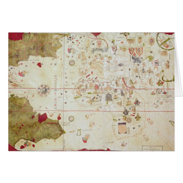 Mappa Mundi, 1502 Hälsningskort (Framsidan Horizontal)
