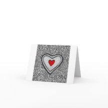 Mappad inbjudningsdoodle kärlek hjärta inbjudan