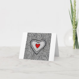 Mappad inbjudningsdoodle kärlek hjärta inbjudan