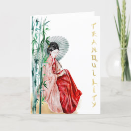 Mappad japansk konsthöjd tack kort