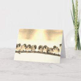 Mappade anteckningskortet SMÅ BIRDS PÅ EN GREN Anteckningskort