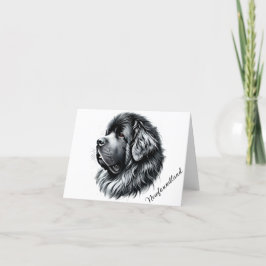 Mappat anteckningskort för Newfoundlands Hund-prof