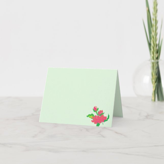 Mappat anteckningskort: Japanisskt blomma Anteckningskort (Framsida)