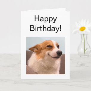 Mappat Card-leende Corgi-minne Kort