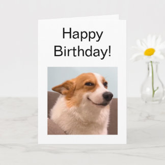Mappat Card-leende Corgi-minne Kort