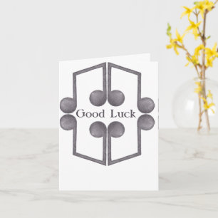 Mappat gratulationskort för musik från lycka till kort