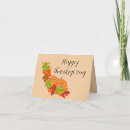 Mappat Helgdag-kort: Thanksgiving Helgkort