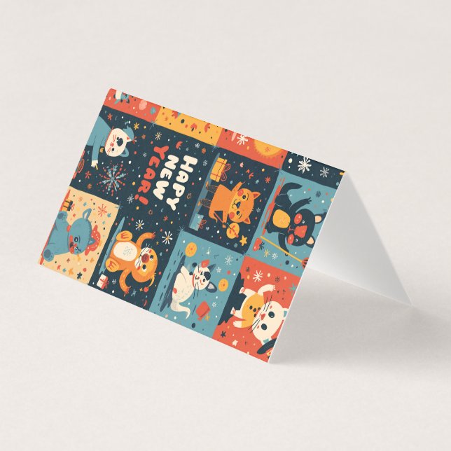 Mappat kort för nytt år (Framsida)