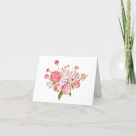 Mappat Lycklig-Blommigt-kort Tack Kort
