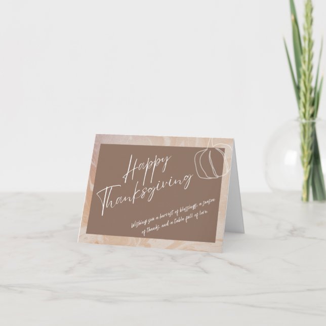 Mappat Thanksgiving-kort Tack Kort (Framsida)