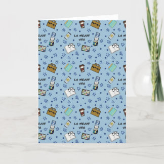 Mappat tomt gratulationskort JW "La mejor vida" Helgkort