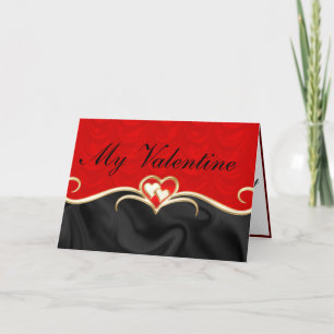 Mappat-valentines day-kort för inbjudan till finar