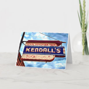 Mappat Vintage Beer-signeringskort Tack Kort