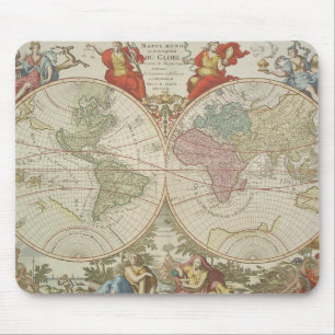 Mappe Monde ou Beskrivning du Jordklot Terrestre & Musmatta