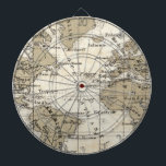 Mappemonde Darttavla<br><div class="desc">©Pela studio/vild Apple.  En vintage tittar karta av världen. Kontinentarna dras med solbrända färger mot en benvit bakgrund.</div>