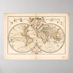 Mappemonde en l'usage du roy (världskartan från poster
