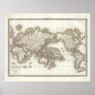 Mappemonde - Globe karta Poster