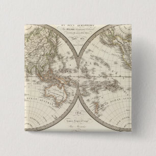 Mappemonde - världskarta knapp